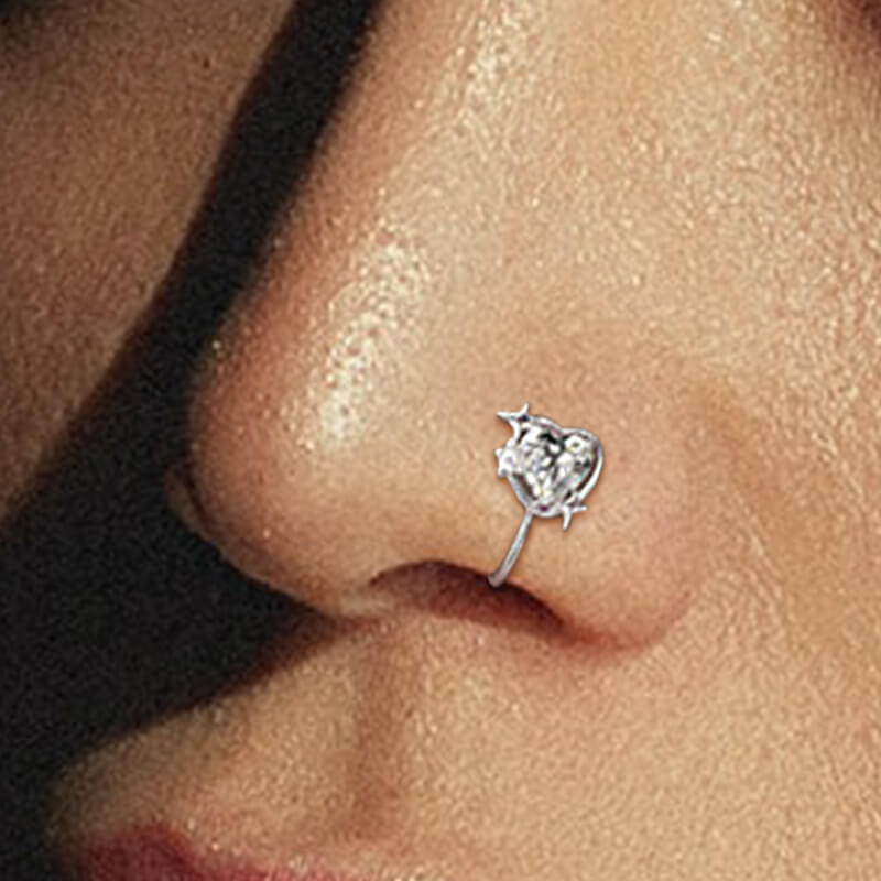 Cross Star Heart Shape Stainless Steel Nose Ring