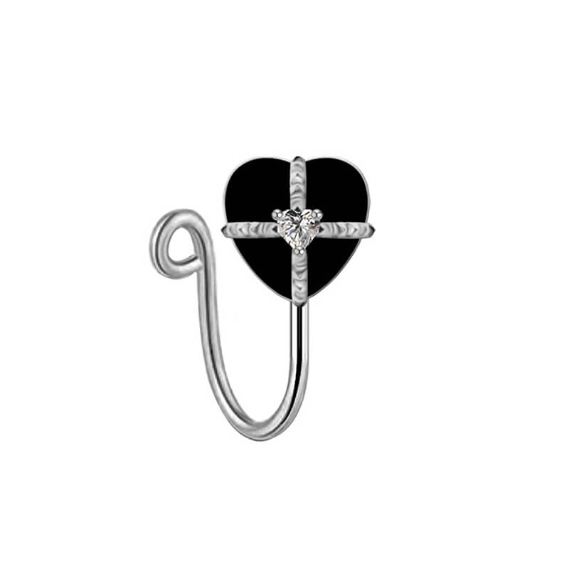 Cross Star Heart Shape Stainless Steel Nose Ring