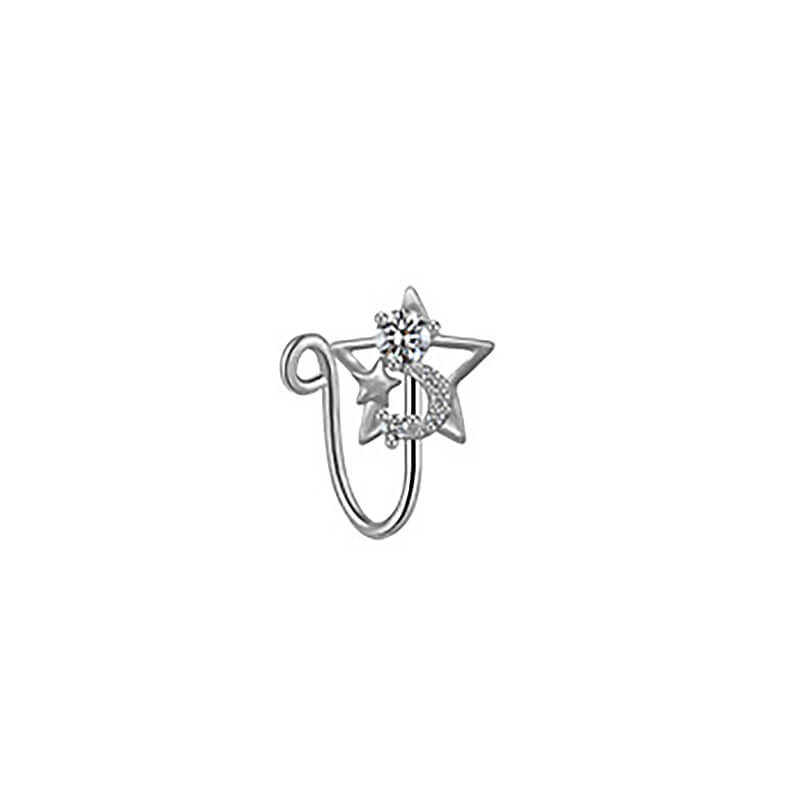 Cross Star Heart Shape Stainless Steel Nose Ring