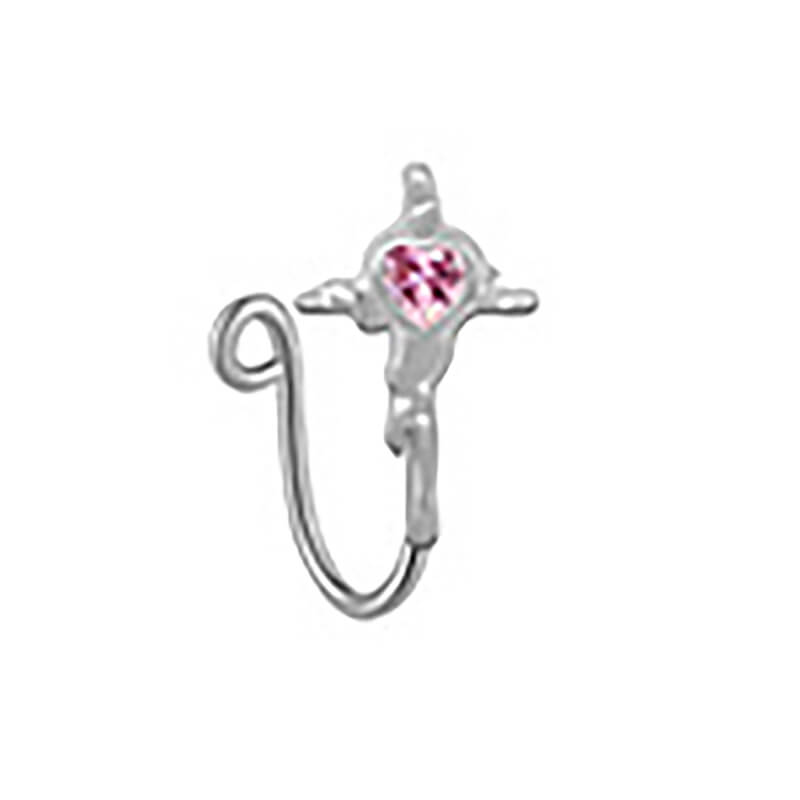 Cross Star Heart Shape Stainless Steel Nose Ring