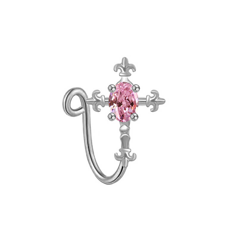 Cross Star Heart Shape Stainless Steel Nose Ring