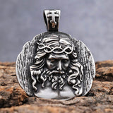 Crown of Thorns Jesus Stainless Steel Pendant | Gthic.com