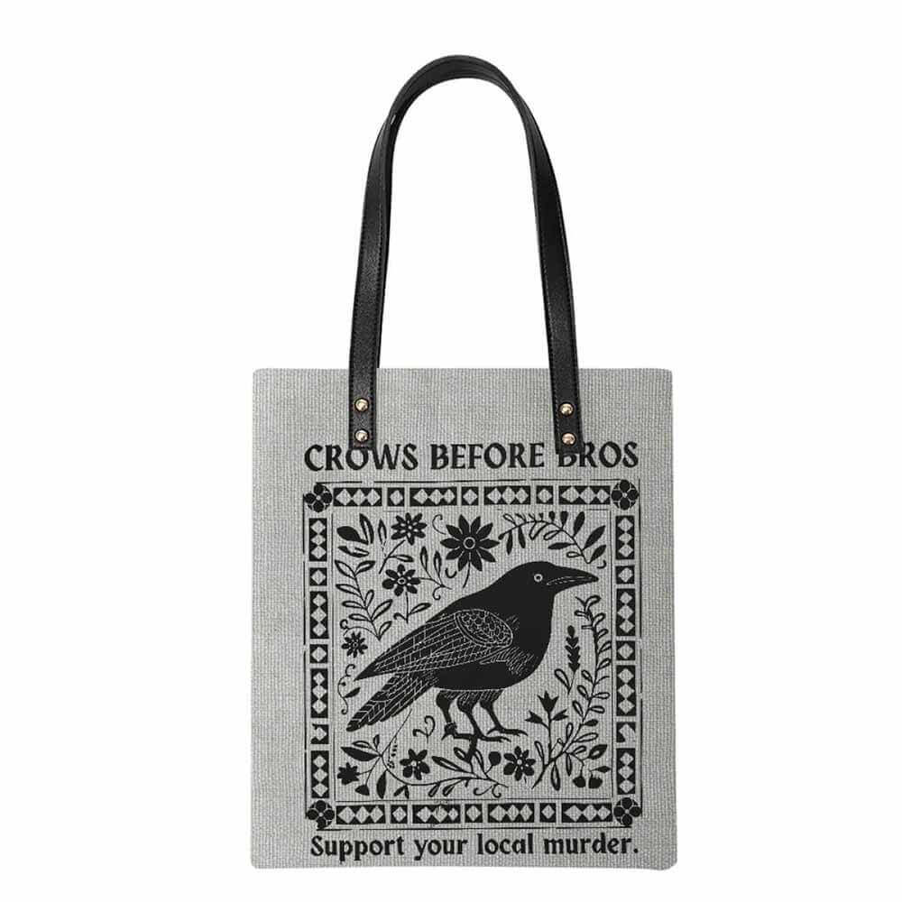 Crows Before Bros PU Leather Handbag | Gthic.com