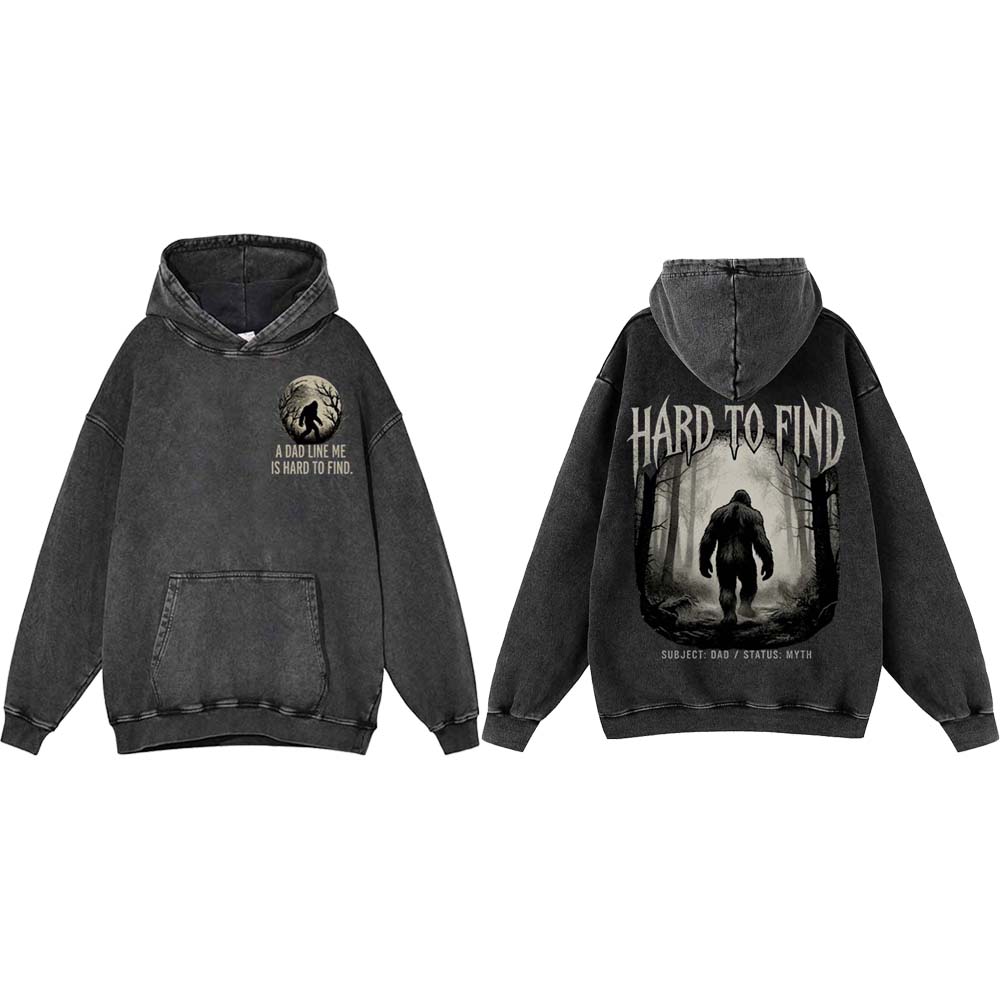 Cryptid Dad Hard to Find Bigfoot Vintage Washed Hoodie | Gthic.com
