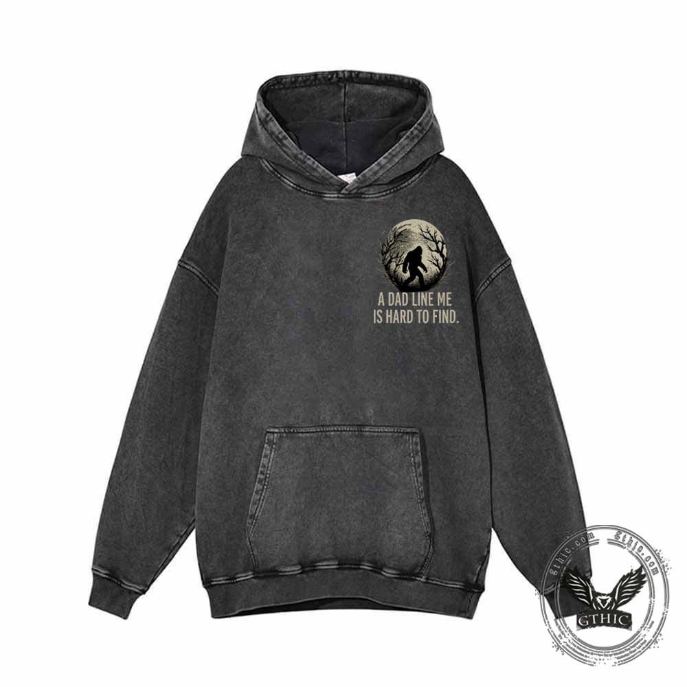 Cryptid Dad Hard to Find Bigfoot Vintage Washed Hoodie | Gthic.com