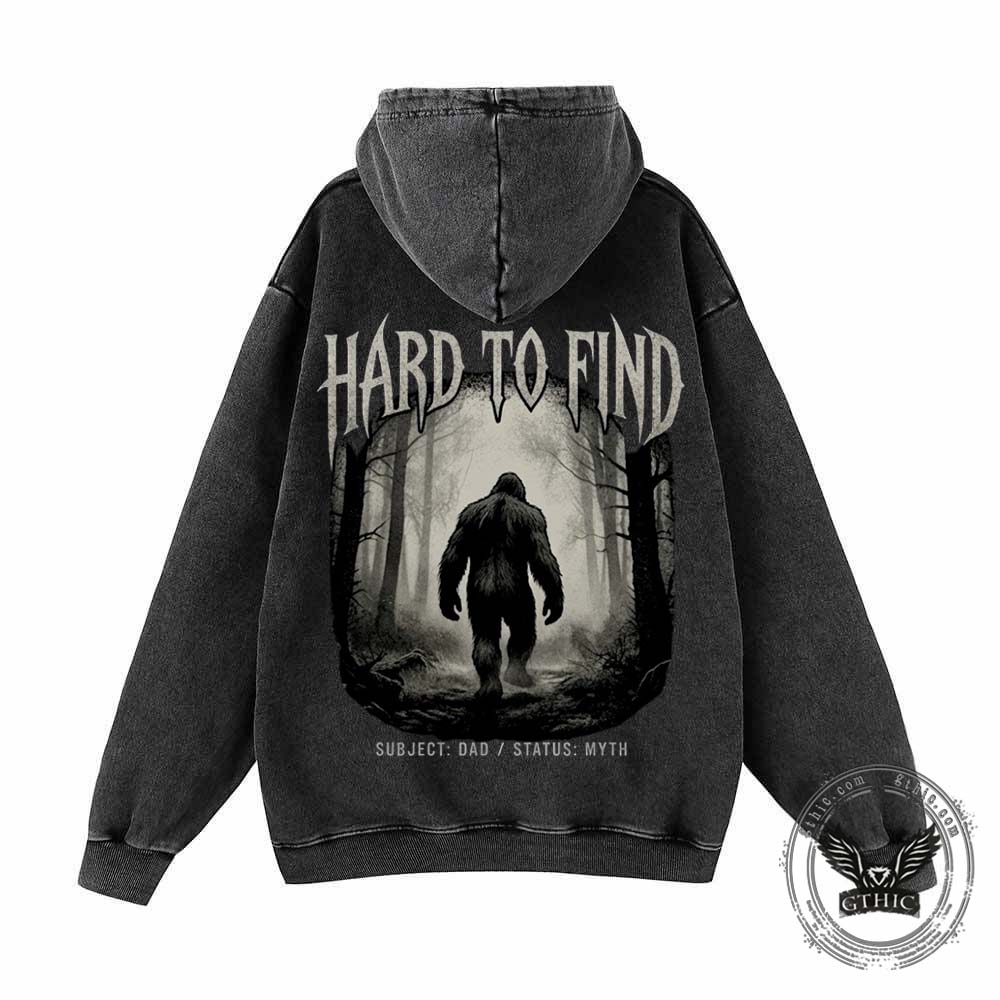 Cryptid Dad Hard to Find Bigfoot Vintage Washed Hoodie