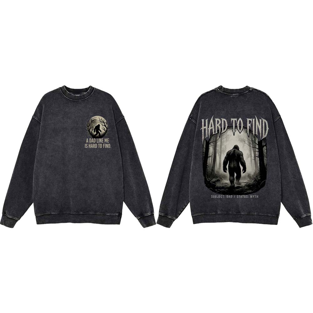 Cryptid Dad Hard to Find Bigfoot Vintage Washed Sweatshirt | Gthic.com