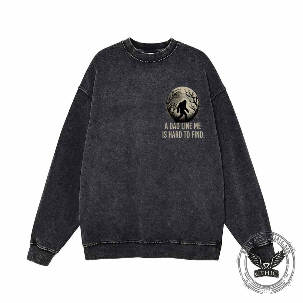 Cryptid Dad Hard to Find Bigfoot Vintage Washed Sweatshirt | Gthic.com