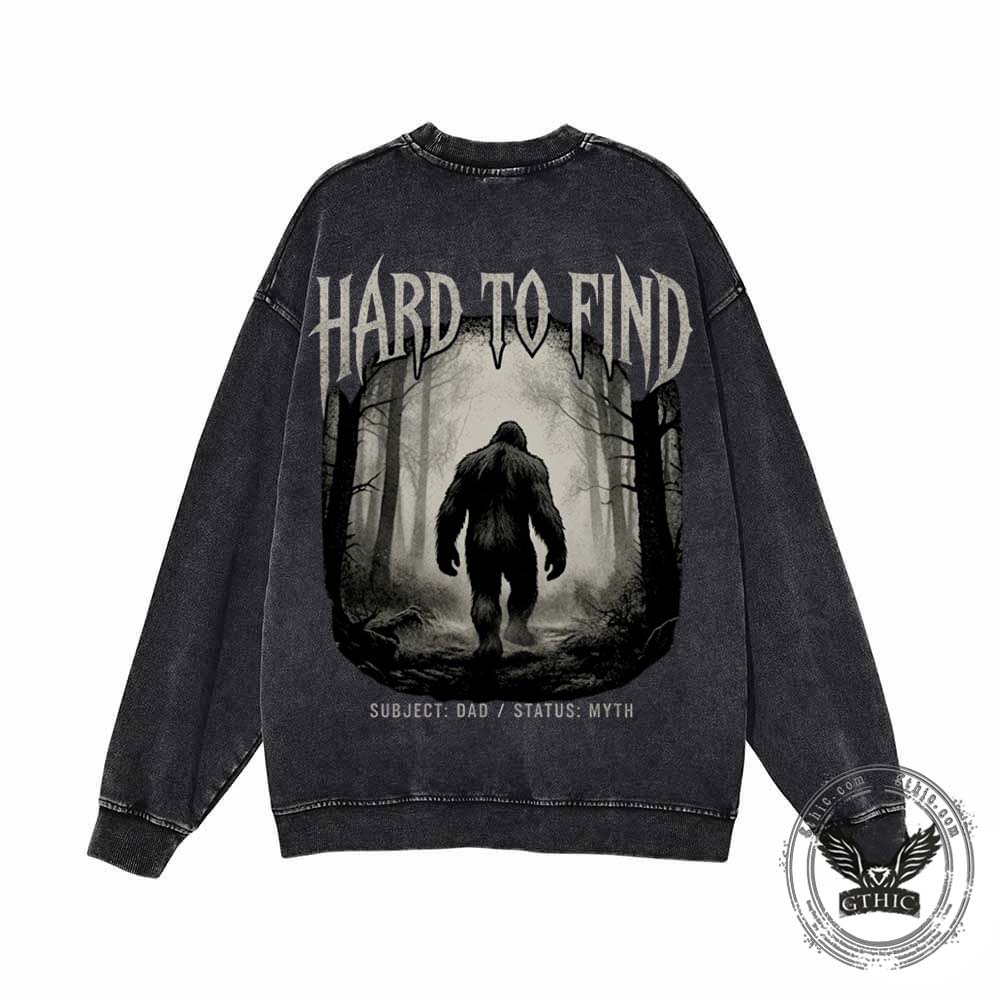Cryptid Dad Hard to Find Bigfoot Vintage Washed Sweatshirt