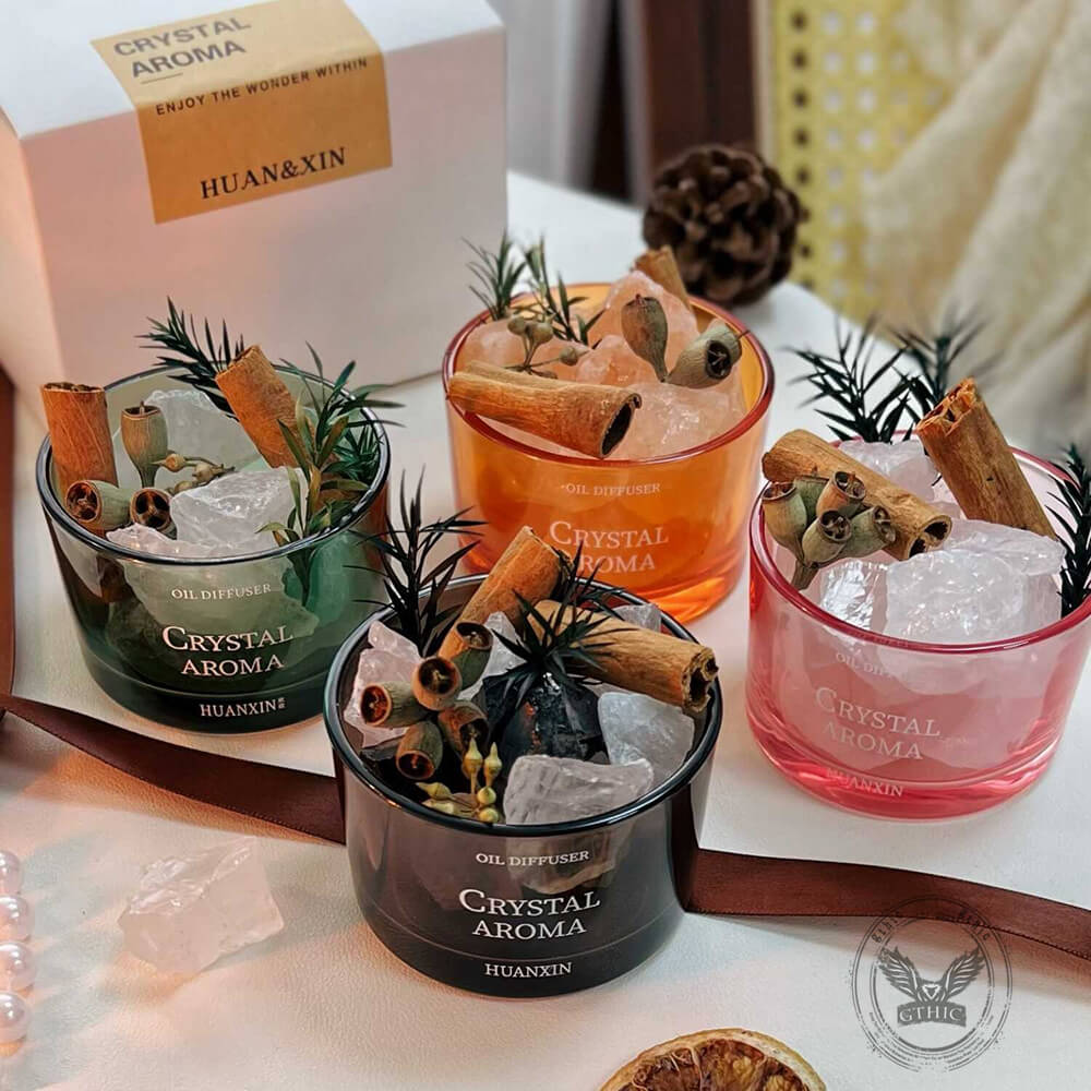 Crystal Stone Aromatherapy Cup Essential Oil Room Figurine | Gthic.com