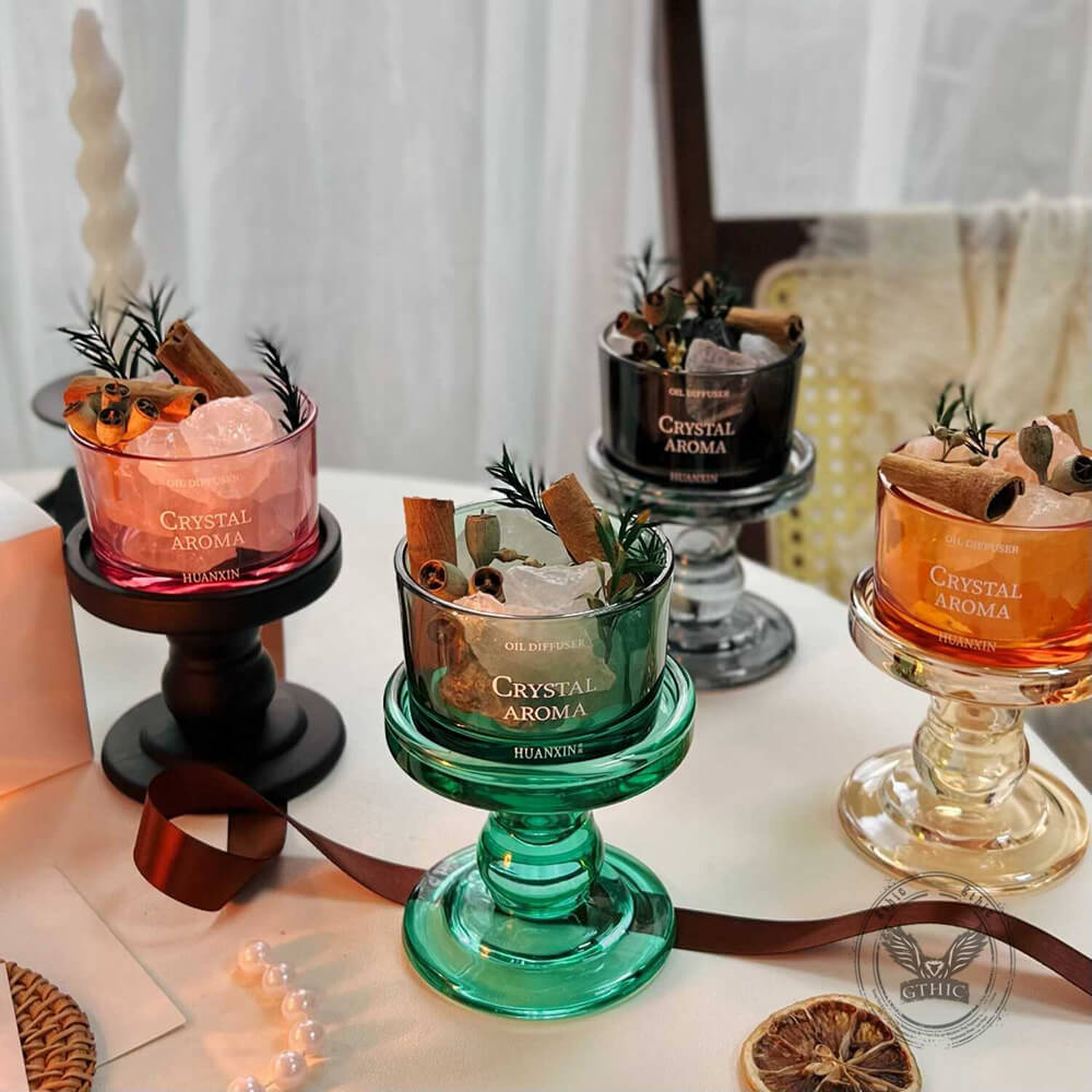 Crystal Stone Aromatherapy Cup Essential Oil Room Figurine | Gthic.com