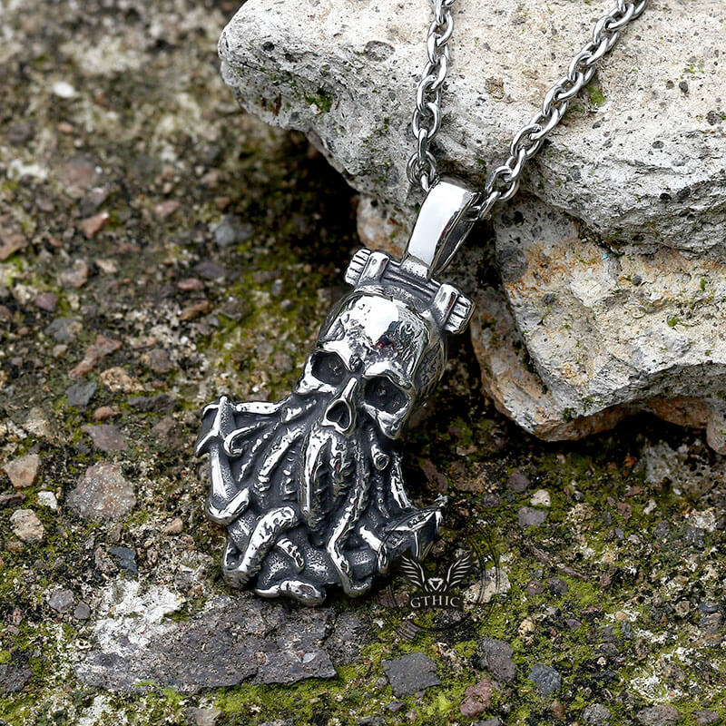 Cthulhu Octopus Stainless Steel Animal Pendant | Gthic.com