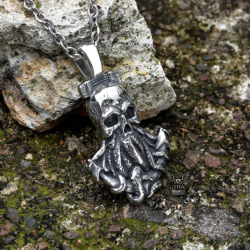 Cthulhu Octopus Stainless Steel Animal Pendant | Gthic.com