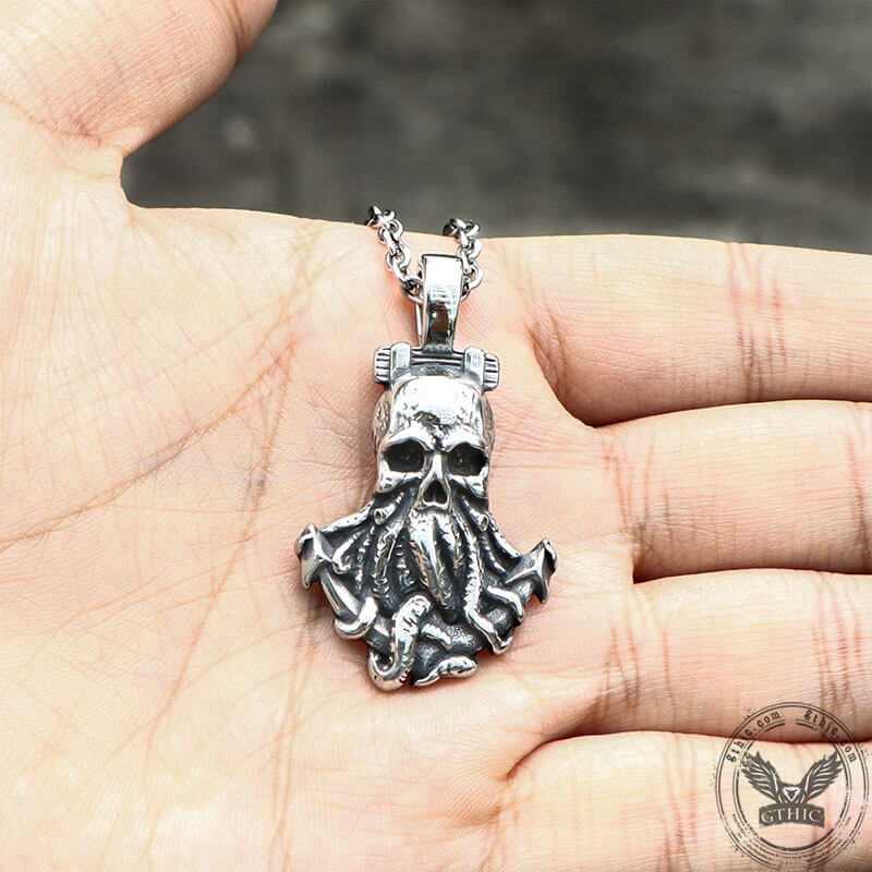 Cthulhu Octopus Stainless Steel Animal Pendant | Gthic.com