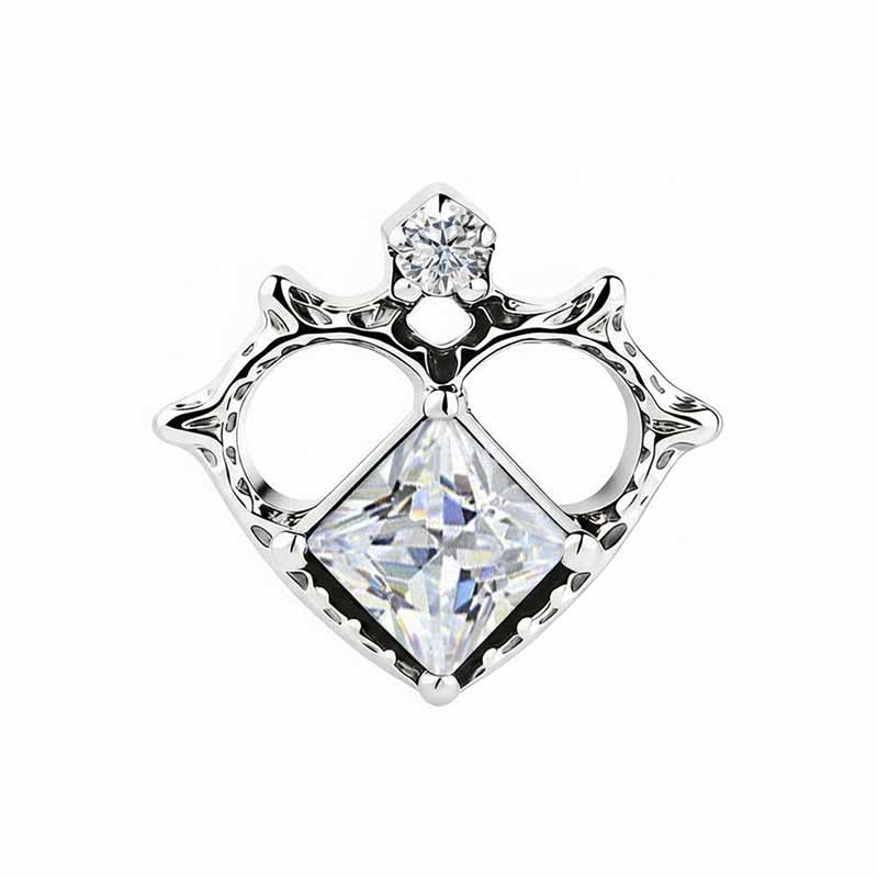 16G Crossbones Skull Titanium Piercing Lip Ring