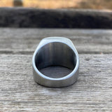 Curved Black Zircon Stainless Steel Minimalist Ring