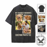 Custom DIY Photo Cotton Vintage Washed T-shirt | Gthic.com