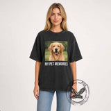 Custom DIY Photo Cotton Vintage Washed T-shirt | Gthic.com