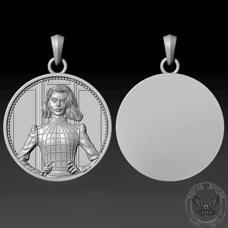 Custom Portrait Sterling Silver Pendant