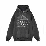 Cute But Feral Raccoon Funny Vintage Washed Hoodie 01 | Gthic.com