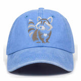 Cute Little Raccoon Vintage Washed Baseball Cap | Gthic.com