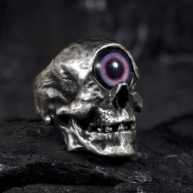 Cyclops Sterling Silver Skull Ring | Gthic.com