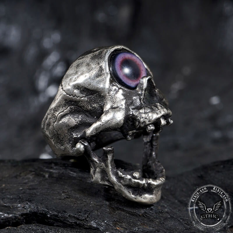 Cyclops Sterling Silver Skull Ring | Gthic.com