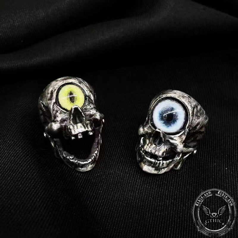 Cyclops Sterling Silver Skull Ring | Gthic.com