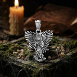 Vintage Archangel Saint Michael Stainless Steel Pendant