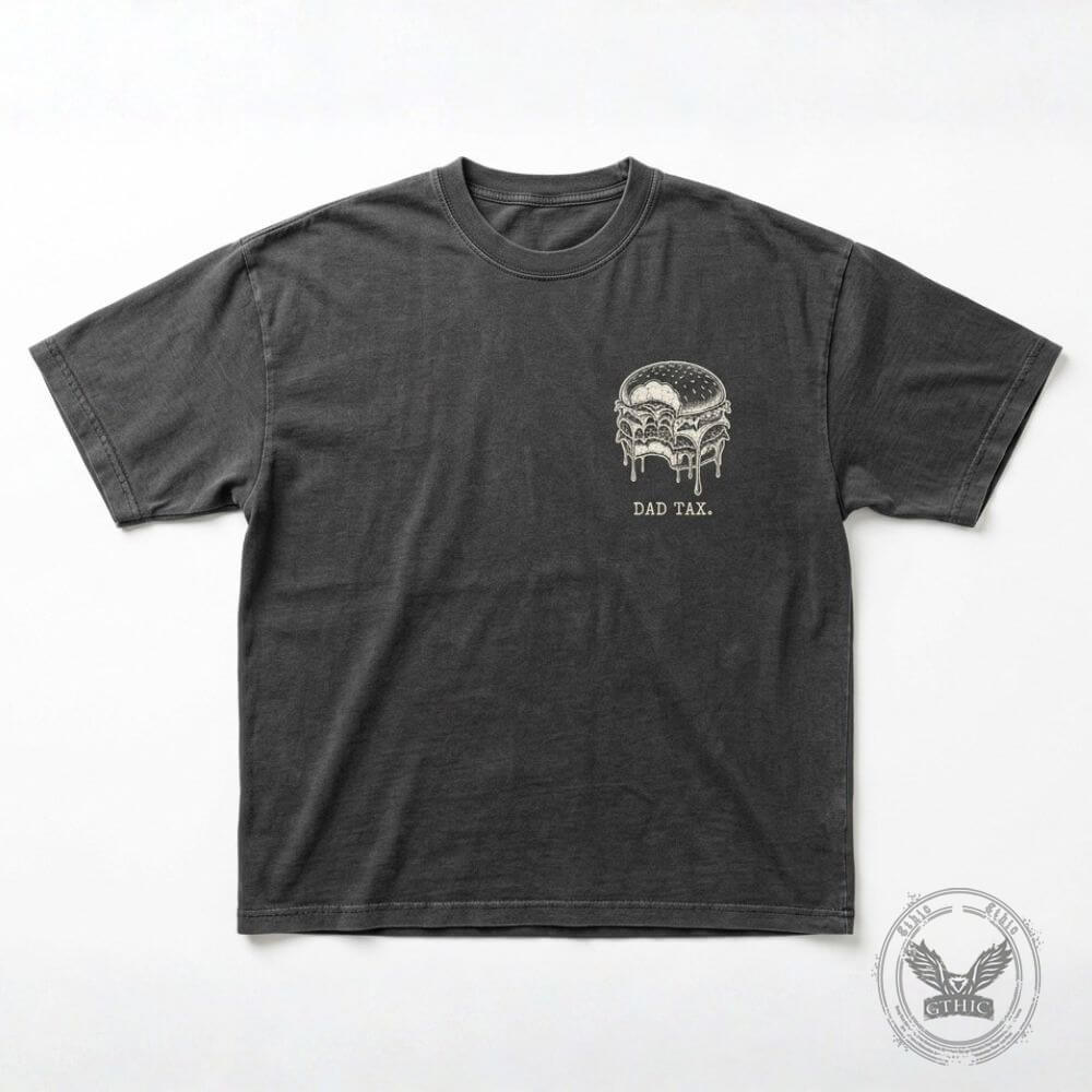 Dad Tax Skeleton Gourmet Graphic Vintage Washed T-shirt | Gthic.com