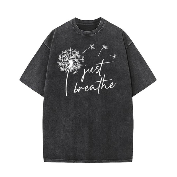 Dandelion Just Breathe Vintage Washed T-shirt