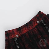 Dark-Style Black Plaid Polka Dot Mesh Irregular Tulle Skirt