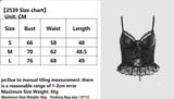 Dark-Style Lace-Up Waist-Cinching Lace PU Leather Corset