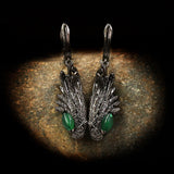 Dark Angel Wing Brass Gothic Earrings