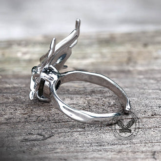 Dark Bat Alloy Gothic Adjustable Ring | Gthic.com