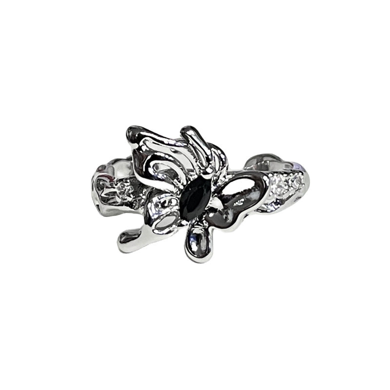Dark Bat Alloy Gothic Adjustable Ring