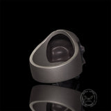 Donkere crack sterling zilveren schedelring