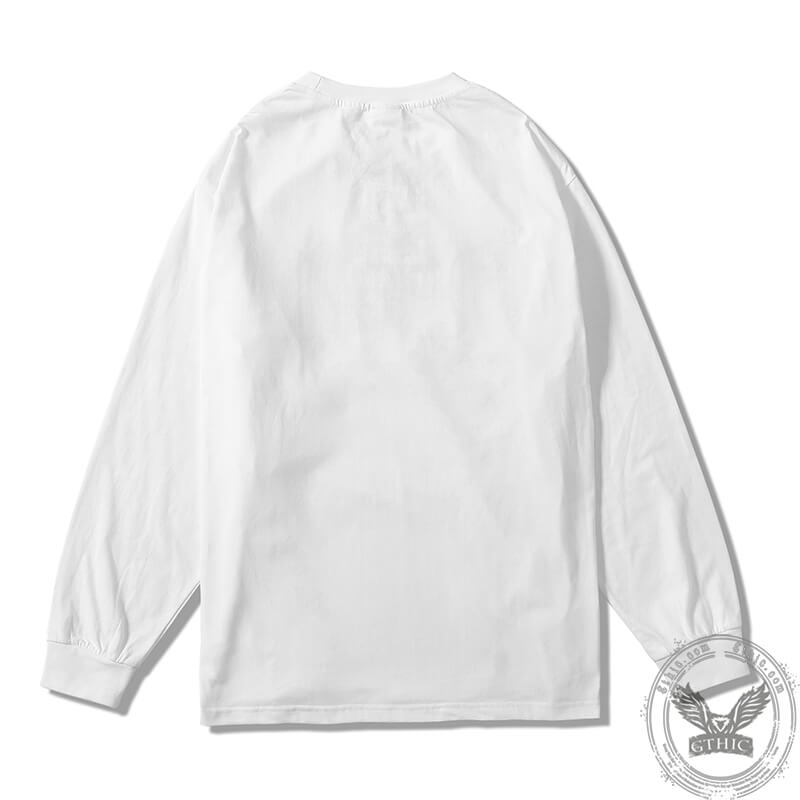 Dark Ghost Silhouette Cotton Print T-Shirt | Gthic.com