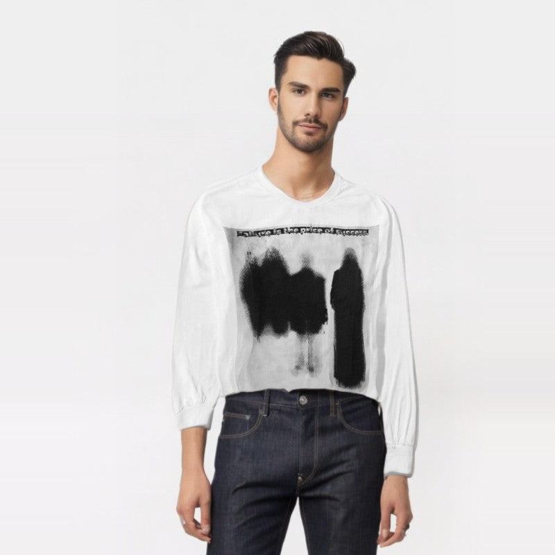 Dark Ghost Silhouette Cotton Print T-Shirt | Gthic.com