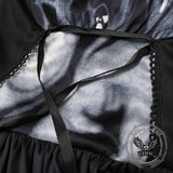 Disfraz de Halloween con vestido gótico de reina esqueleto