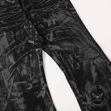 Dark High-Street Graffiti Pattern Flared Jeans