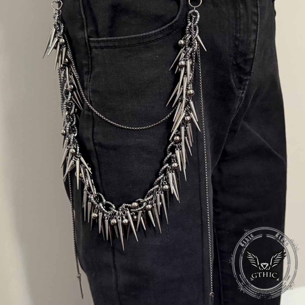 Dark Hip-Hop Studded Punk Metal Pants Chain | Gthic.com
