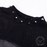 Dark Panel Short Sleeve Polyester T-shirt