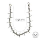 Dark Punk Style Fishbone-Spliced Alloy Pants Chain