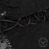 Dark Retro-Style Hooded Mesh Medieval Dress