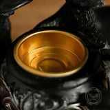Dark Retro Wizard Cat God Halloween Resin Candle Holder