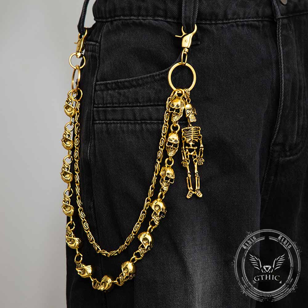 Dark Skull Skeleton Hip-Hop Alloy Pants Chain | Gthic.com
