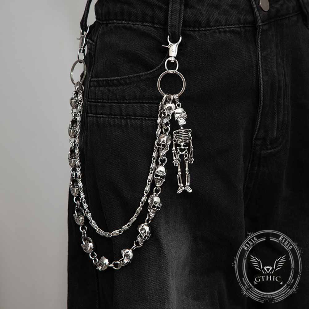 Dark Skull Skeleton Hip-Hop Alloy Pants Chain | Gthic.com
