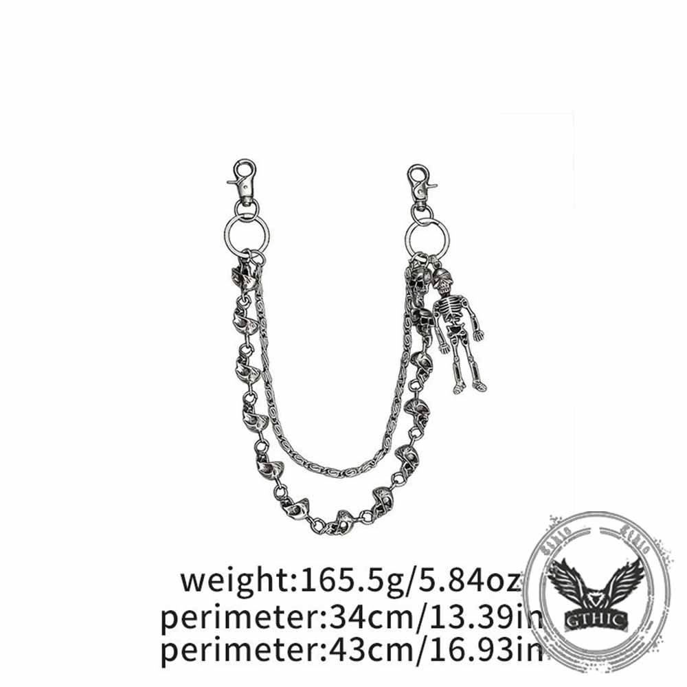 Dark Skull Skeleton Hip-Hop Alloy Pants Chain