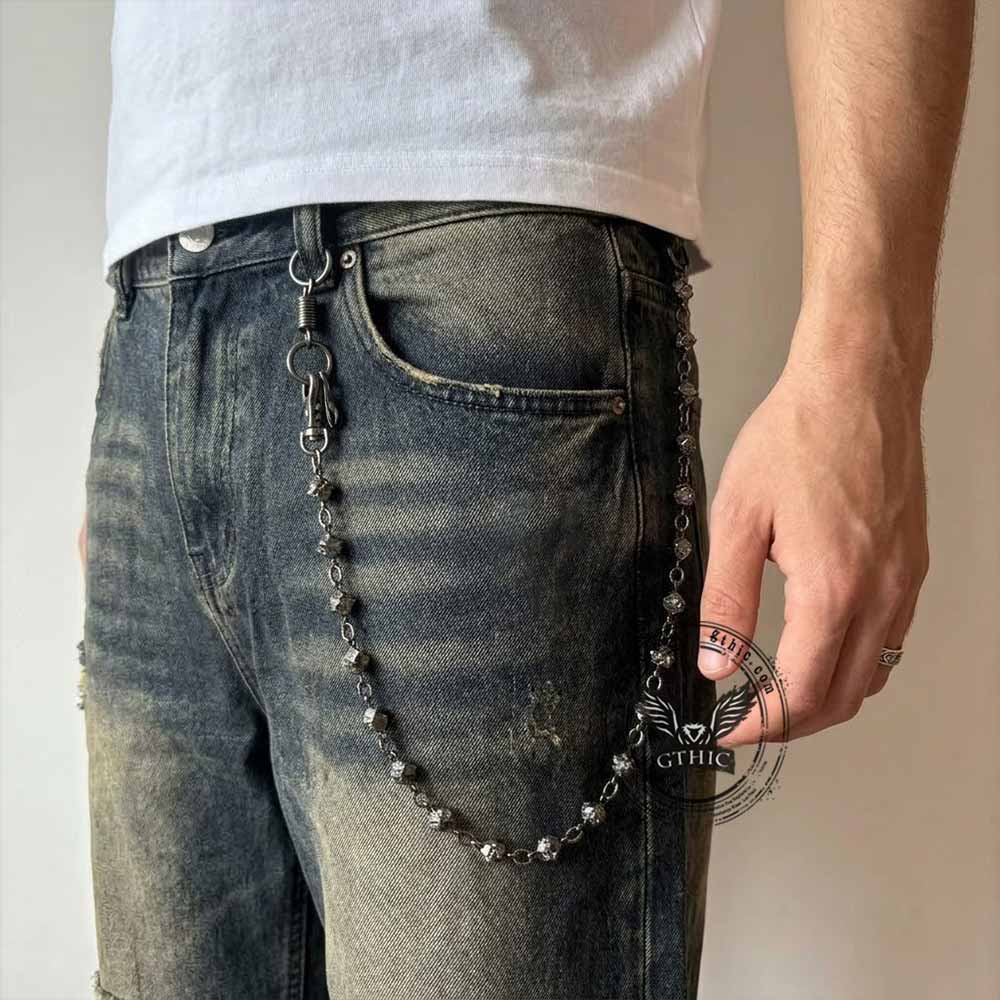 Dark Street Skull Dice Alloy Pants Chain | Gthic.com